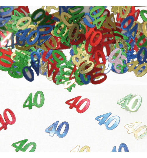 Streudeko / Tischkonfetti Ziffer / Zahl 40