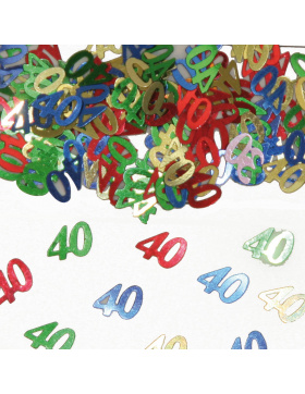 Streudeko / Tischkonfetti Ziffer / Zahl 40
