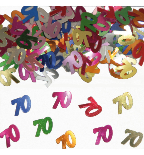 Streudeko / Tischkonfetti Ziffer / Zahl 70