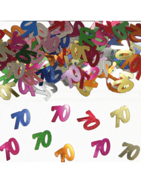 Streudeko / Tischkonfetti Ziffer / Zahl 70