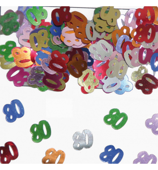 Streudeko / Tischkonfetti Ziffer / Zahl 80