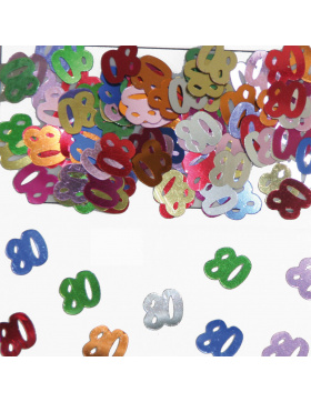 Streudeko / Tischkonfetti Ziffer / Zahl 80