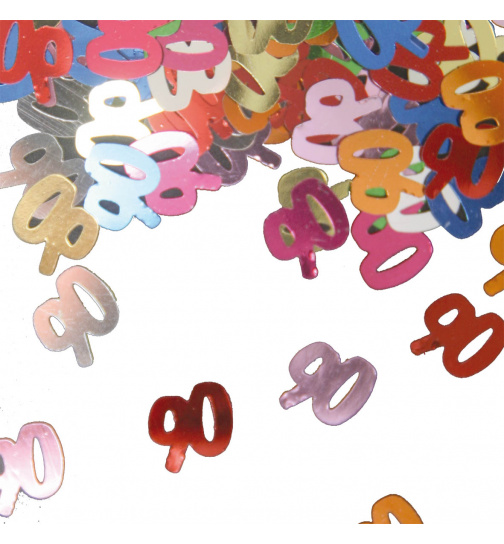 Streudeko / Tischkonfetti Ziffer / Zahl 90
