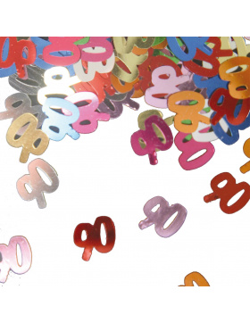 Streudeko / Tischkonfetti Ziffer / Zahl 90