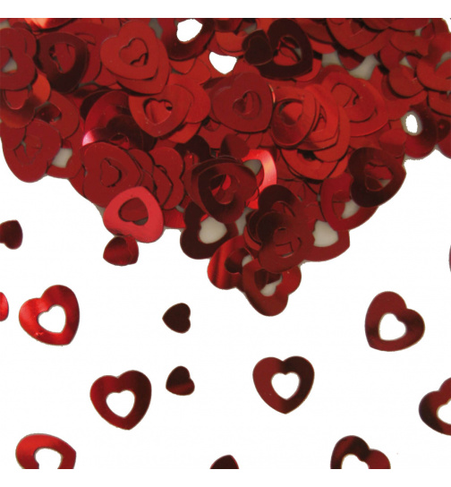 Streudeko / Tischkonfetti rote Herzen