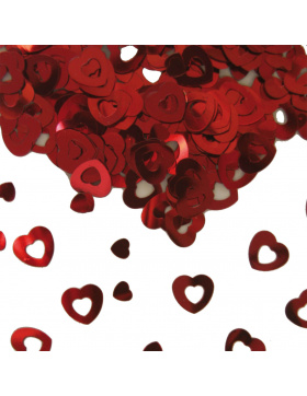 Streudeko / Tischkonfetti rote Herzen