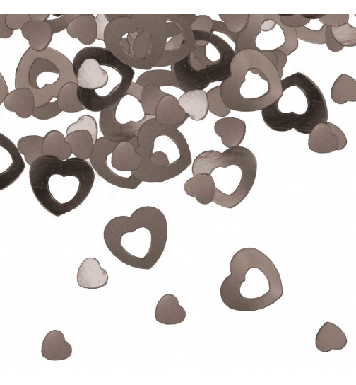 Streudeko / Tischkonfetti silberne Herzen
