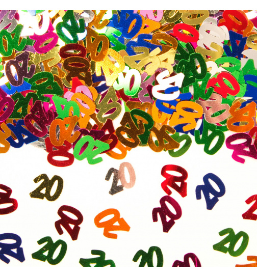 Streudeko / Tischkonfetti Ziffer / Zahl 20