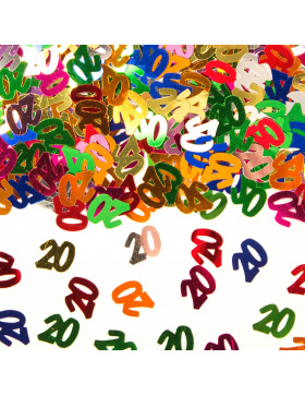 Streudeko / Tischkonfetti Ziffer / Zahl 20