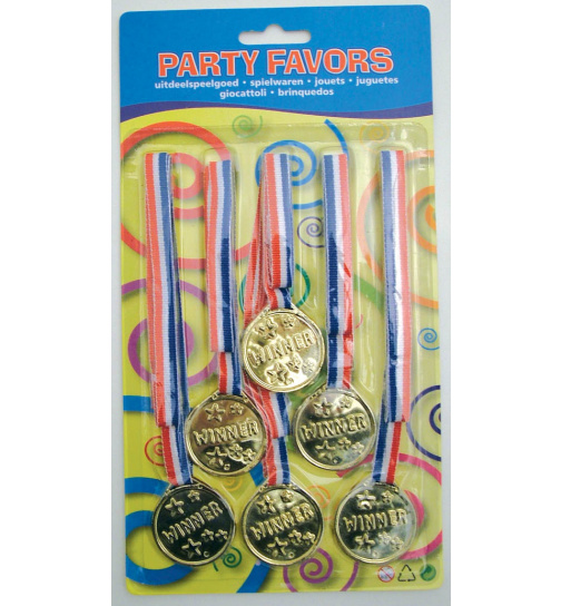 Medaille Gewinner - 6 Stück