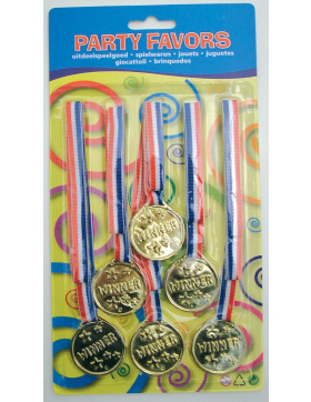 Medaille Gewinner - 6 Stück