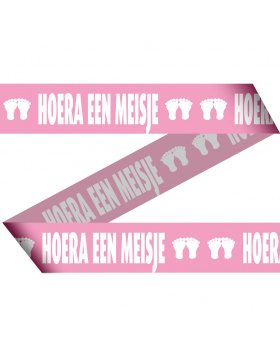 Absperrband Geburt Mädchen - 15 Meter