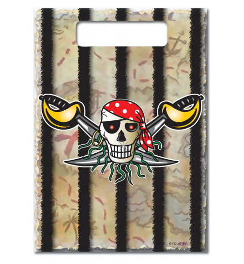 Roter Pirat kleine Tüten - 8 Stück