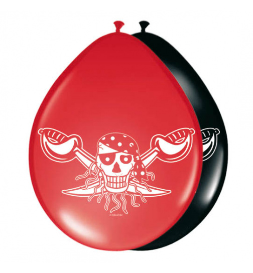 Roter Pirat Ballons - 8 Stück