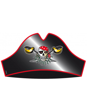 Roter Pirat Hut - 8 Stück