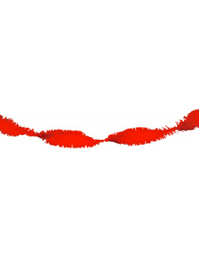 Girlande aus Krepppapier Rot - 24 Meter