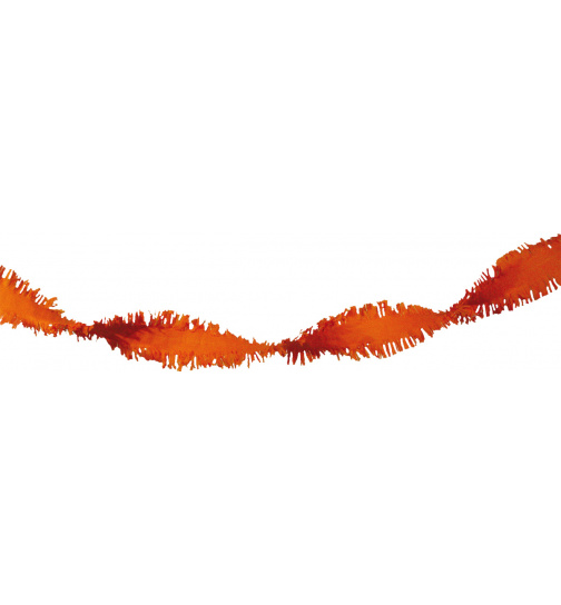 Girlande aus Krepppapier Orange - 24 Meter