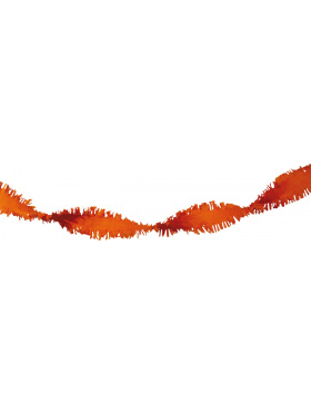 Girlande aus Krepppapier Orange - 24 Meter