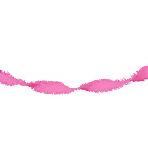 Girlande aus Krepppapier Rosa - 24 Meter