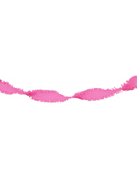 Girlande aus Krepppapier Rosa - 24 Meter