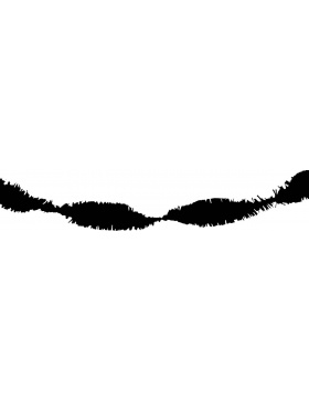 Girlande aus Krepppapier Schwarz - 24 Meter