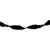 Girlande aus Krepppapier Schwarz - 24 Meter