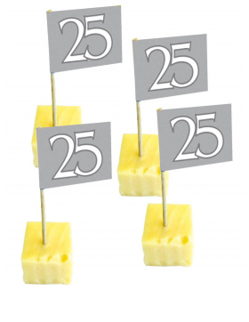 Silberhochzeit / 25. Geburtstag  Partypicker Silber - 50...