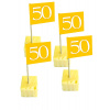 Goldhochzeit / 50. Geburtstag Partypicker Fähnchen Gold - 50 Stück