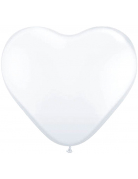 Herzförmige Ballons Weiß - 100 Stück