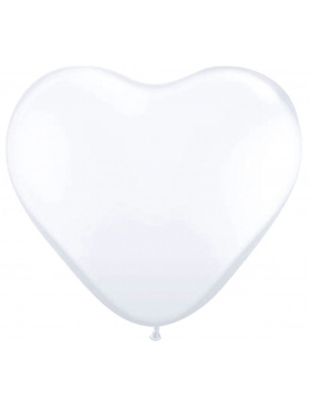 Herzförmige Ballons Weiß - 8 Stück