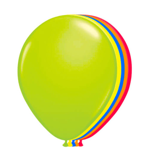 Ballon Neonfarben Bunt 25 cm - 8 Stück