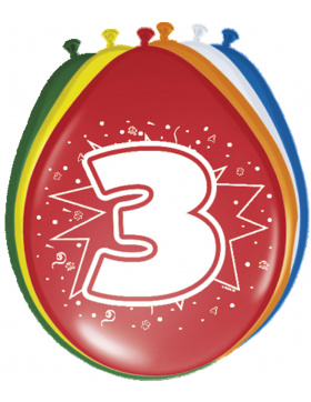 3. Geburtstag Ballons - 8 Stück
