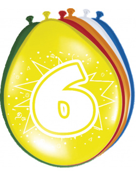 6. Geburtstag Ballons - 8 Stück