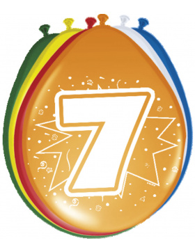 7. Geburtstag Ballons 30 cm - 8 Stück