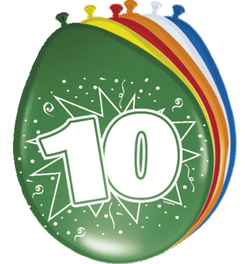 10. Geburtstag Ballons - 8 Stück
