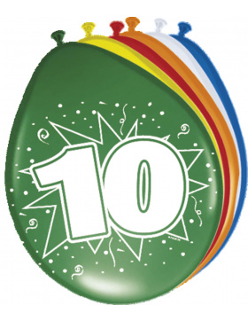 10. Geburtstag Ballons - 8 Stück