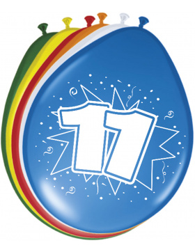 11. Geburtstag Ballons - 8 Stück