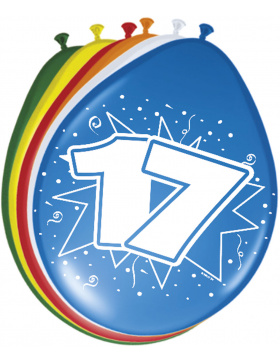 17. Geburtstag Ballons  30 cm - 8 Stück