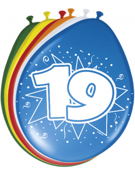 19. Geburtstag Ballons 30 cm - 8 Stück
