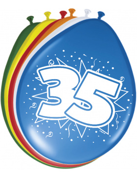 35. Geburtstag Ballons 30 cm - 8 Stück