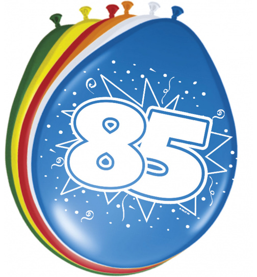 85. Geburtstag Ballons 30 cm - 8 Stück