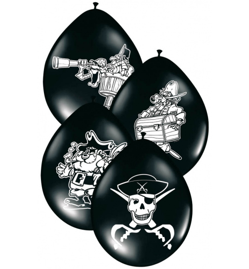 Piraten-Ballons - 8 Stück