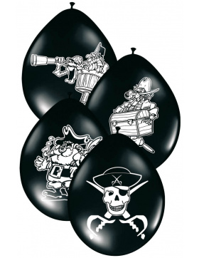 Piraten-Ballons - 8 Stück