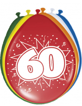 60. Geburtstag Ballons - 8 Stück