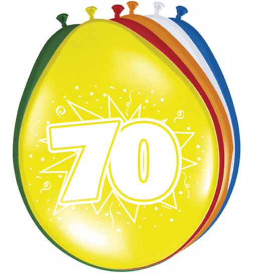 70. Geburtstag Ballons - 8 Stück