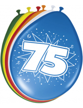 75. Geburtstag Ballons  30 cm - 8 Stück