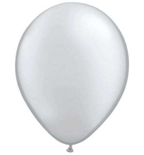 Silberner Ballon Metallic 30cm - 10 Stück