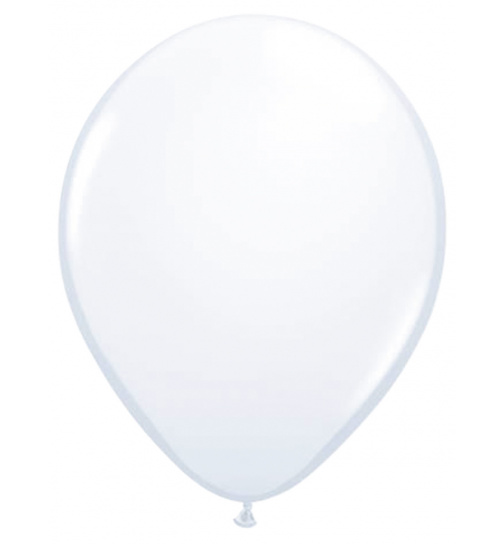 Weißer Ballon Metallic 30 cm - 10 Stück