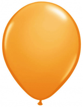 Orangefarbener Ballon Metallic 30cm - 10 Stück