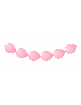 Girlande aus Ballons Babyrosa - 3 Meter